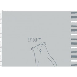 French Terry - Emmapünktchen Herr Pfeiffer EY DU Panel grau